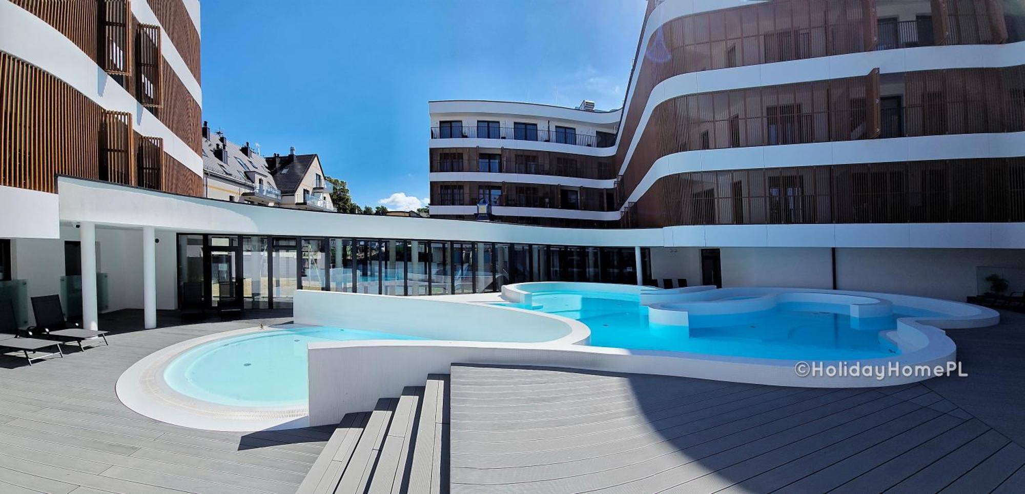 Baltic Waves B406 Z Sypialnia I Balkonem, Gratis Basen, Sauna, Gym Apartamento